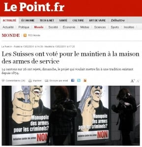 La Suisse dit OUI aux armes à la maison (le point)